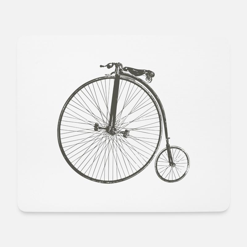 Hochrad - Mousepad (Querformat) - Weiß