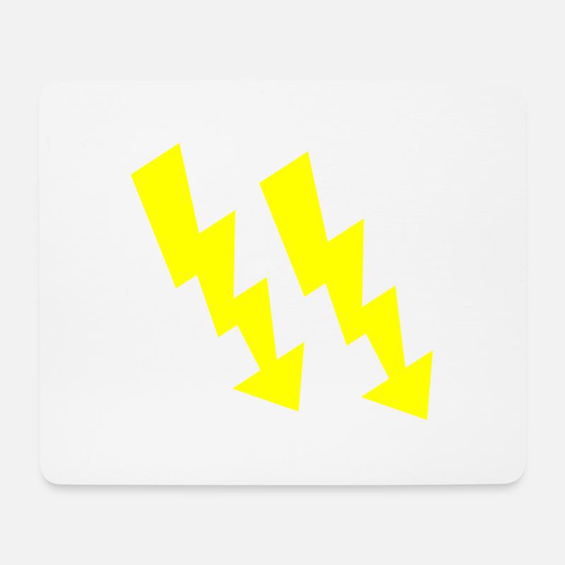 blitze - Mousepad (Querformat) - Weiß