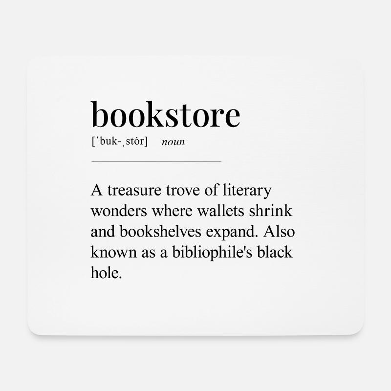 bookstore - dictionary meaning funny - Mouse Pad (horizontal) - white
