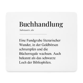 Buchhandlung lustige Definition - Mousepad (Querformat) - Weiß - Vorne