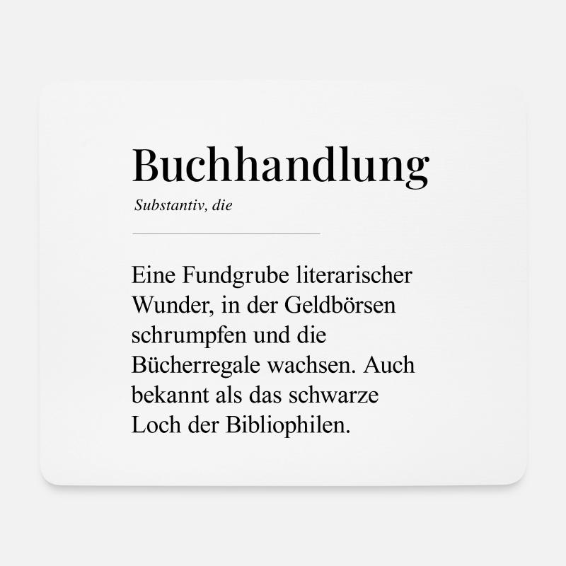 Buchhandlung lustige Definition - Mousepad (Querformat) - Weiß