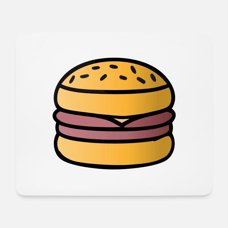 BURGER - Mouse Pad (horizontal) - white
