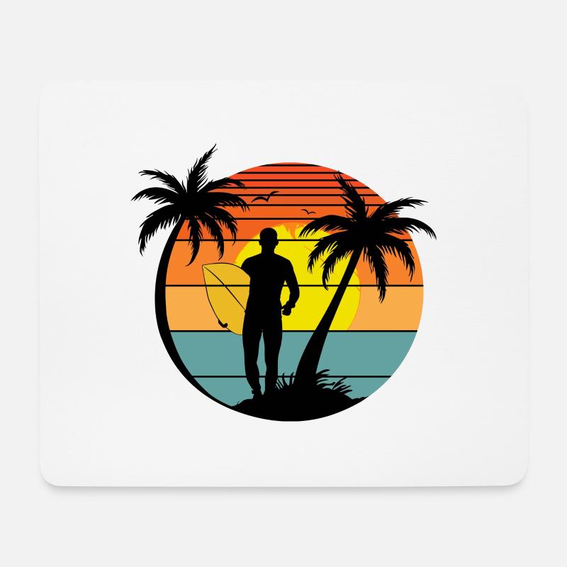 SURF-STIL - Mousepad (Querformat) - Weiß