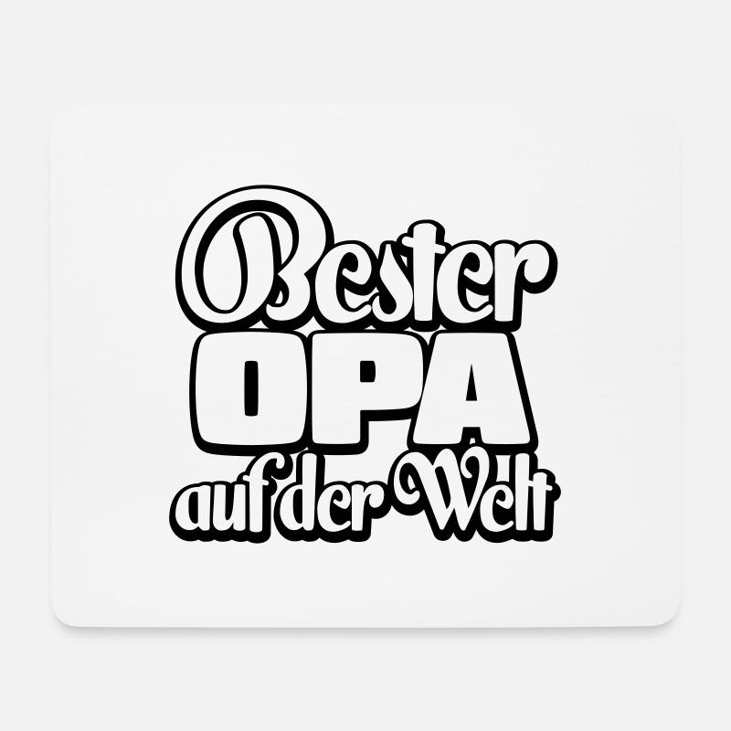 Bester Opa Spruch Geschenk - Mousepad (Querformat) - Weiß