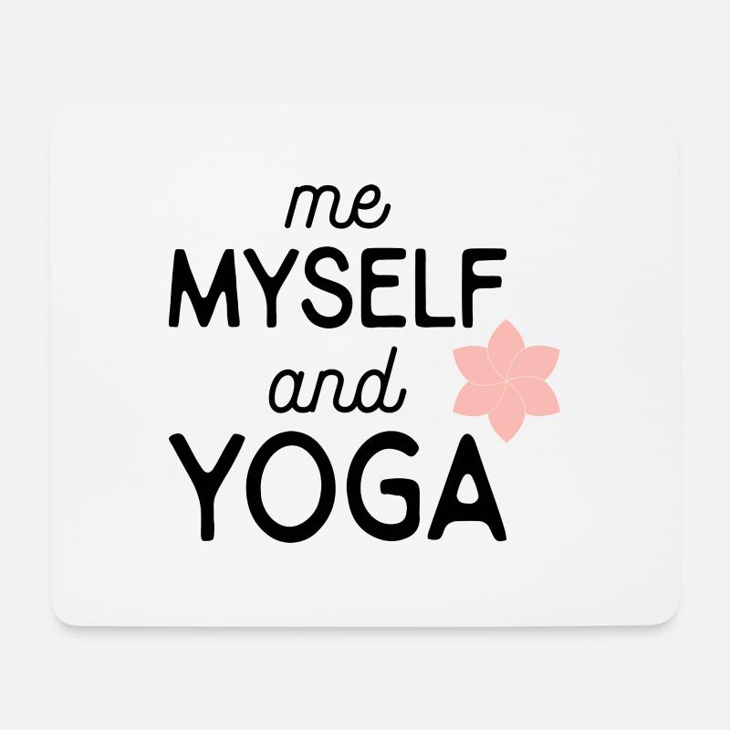 yoga - Mousepad (Querformat) - Weiß