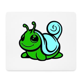 schnecke comic - Mousepad (Querformat) - Weiß - Vorne