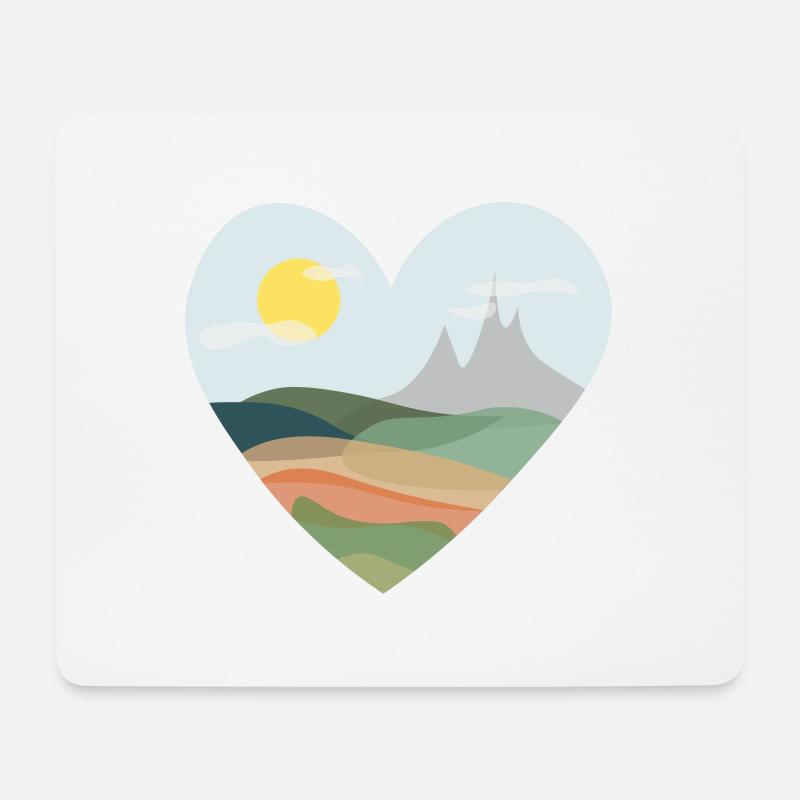 earthheart - Mousepad (Querformat) - Weiß