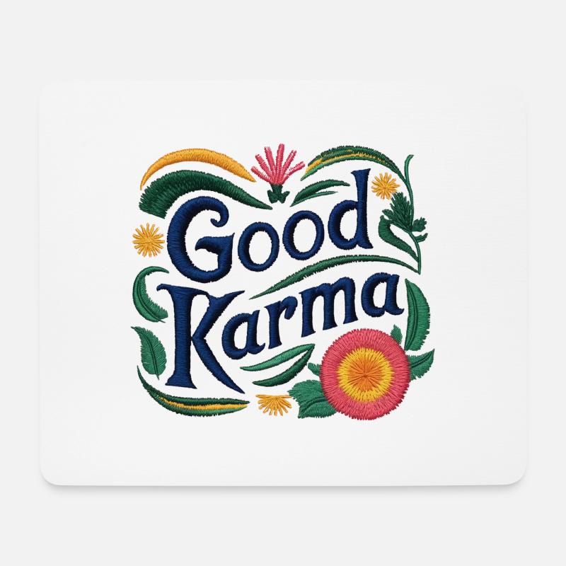 Gutes Karma - Mousepad (Querformat) - Weiß