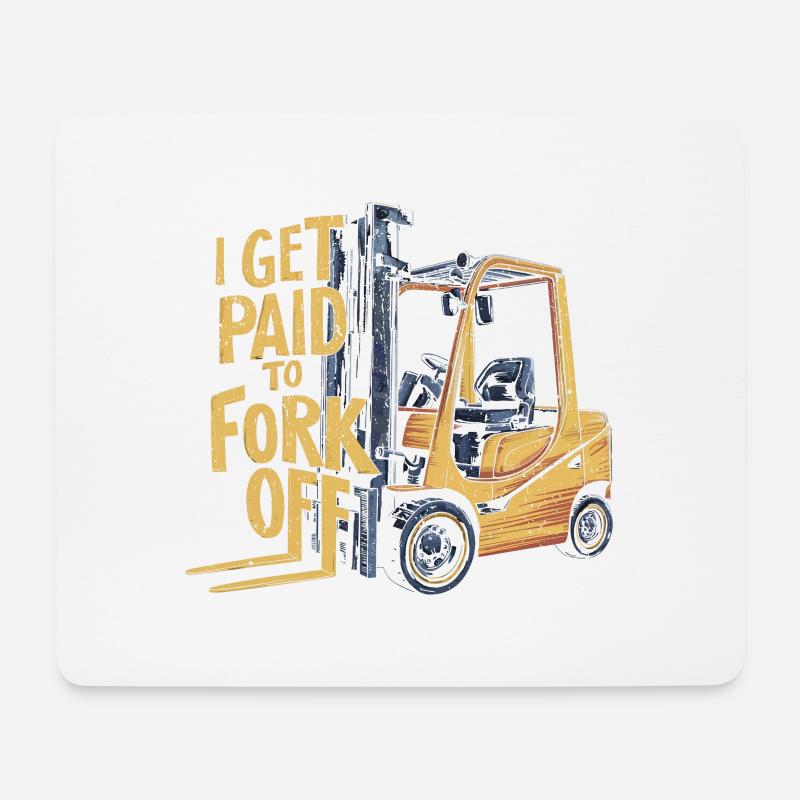 Ich werde fürs Gabeln bezahlt! - Mousepad (Querformat) - Weiß