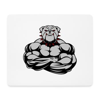 Bouledogue fort 02 - Tapis de souris (format paysage) - blanc - Devant