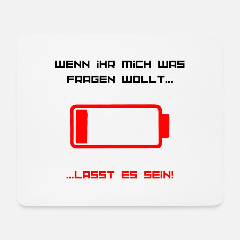 Keine Fragen - Mousepad (Querformat) - Weiß