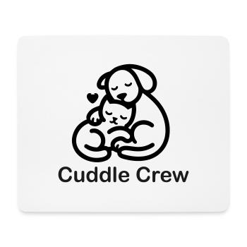 Cat & Dog Cuddling - Cuddle Crew Design - Mouse Pad (horizontal) - white - Front