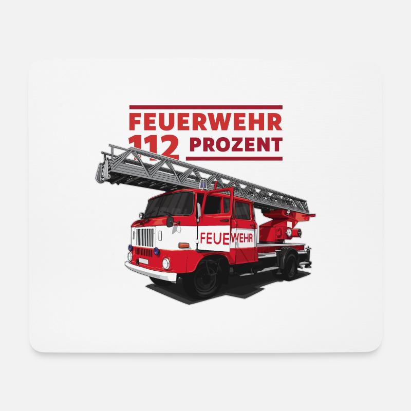Fire Brigade // GDR // Illustration - Mouse Pad (horizontal) - white