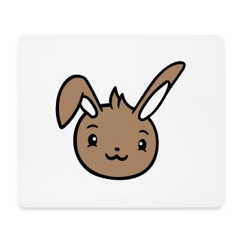 Lapin Lapin Semble mignon Heureux Friendly - Tapis de souris (format paysage) - blanc - Devant