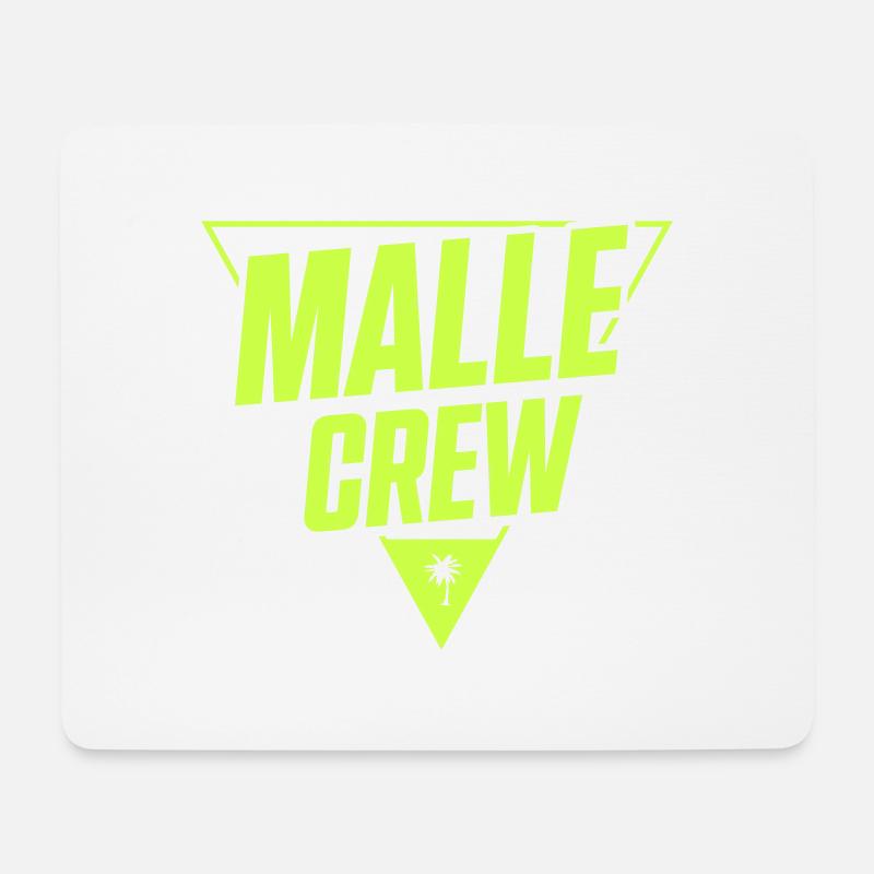 malle crew - Mousepad (Querformat) - Weiß