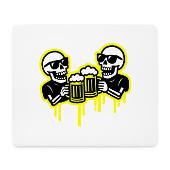 Skelett Party Bier Team - Mousepad (Querformat) - Weiß - Vorne