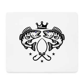 Angeln Hecht Fisch Symbol - Mousepad (Querformat) - Weiß - Vorne