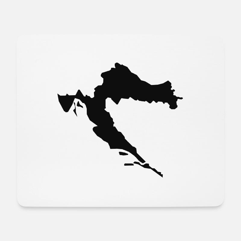 croatia,Kroatien,HRVATSKA - Mousepad (Querformat) - Weiß