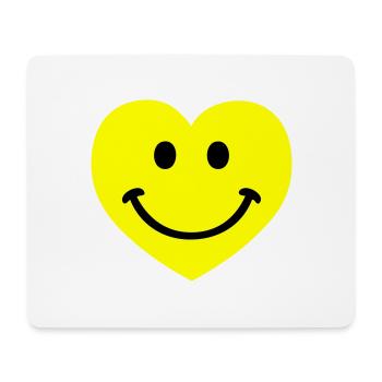 smiley smiling heart - Mousepad (Querformat) - Weiß - Vorne