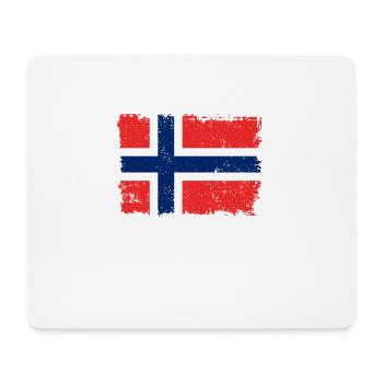 Nowegen Flagge Norway Norwegische Fahne Geschenk - Mousepad (Querformat) - Weiß - Vorne