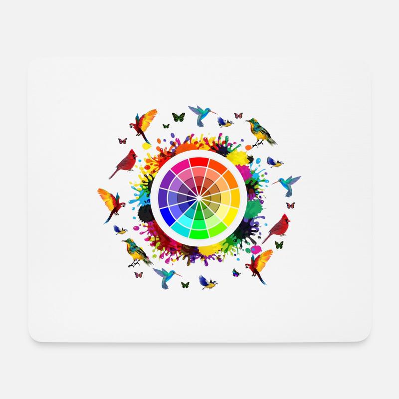 Explosion von Regenbogen, Regenbogen, Regenbogen-t-Shirts - Mousepad (Querformat) - Weiß