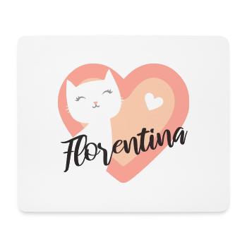 Florentina Surname First Name Kitten - Mouse Pad (horizontal) - white - Front