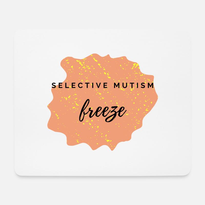 freeze - selektiver Mutismus - Mousepad (Querformat) - Weiß