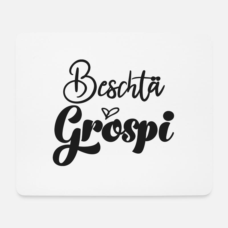 Beschtä Grospi Opi Schweiz Opa Schweizerdeutsch - Mousepad (Querformat) - Weiß