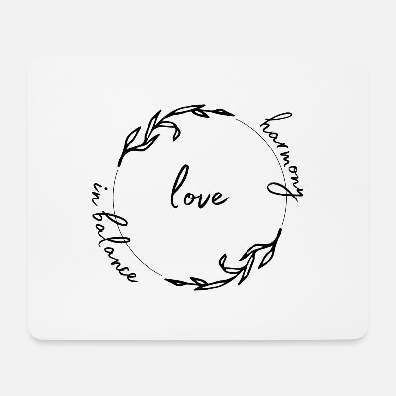 Love harmony in balance - Mousepad (Querformat) - Weiß