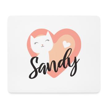 Sandy Surname First Name Kitten - Mouse Pad (horizontal) - white - Front