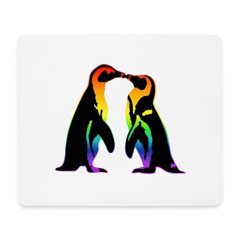 Gay penguins in love, lgbtq pride - Mouse Pad (horizontal) - white - Front