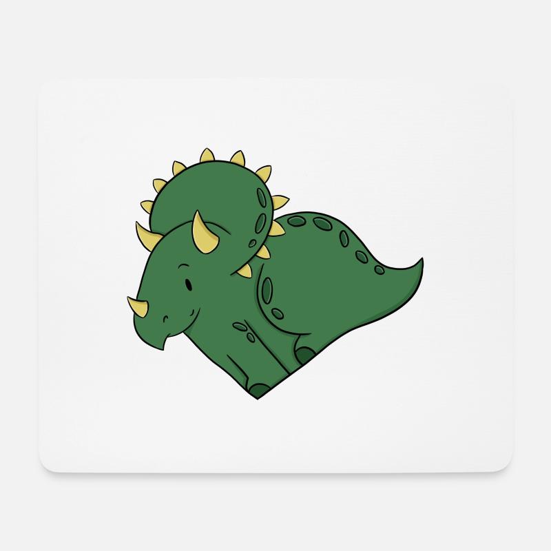 Love Triceratops - Mouse Pad (horizontal) - white