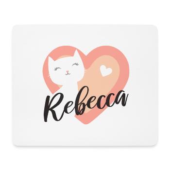 Rebecca Surname First Name Kitten - Mouse Pad (horizontal) - white - Front