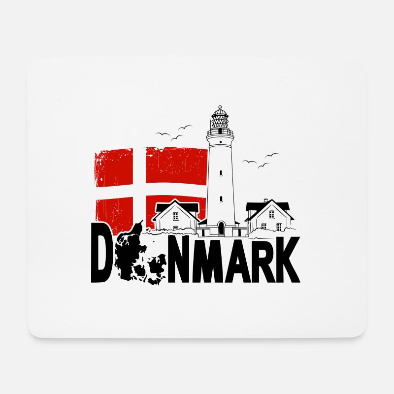 Dänemark Hirtshals Leuchtturm Urlaub - Mousepad (Querformat) - Weiß