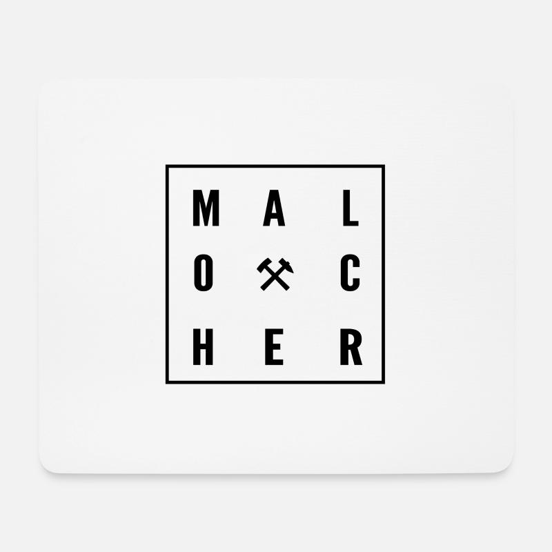 Malocher - Mousepad (Querformat) - Weiß