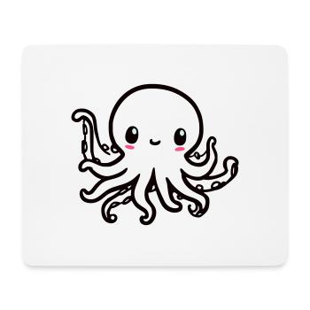 Cute Octopus Kawaii - Mouse Pad (horizontal) - white - Front