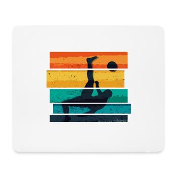 Football silhouette rétro vintage - Tapis de souris (format paysage) - blanc - Devant