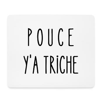 pouce y a triche - Tapis de souris (format paysage) - blanc - Devant