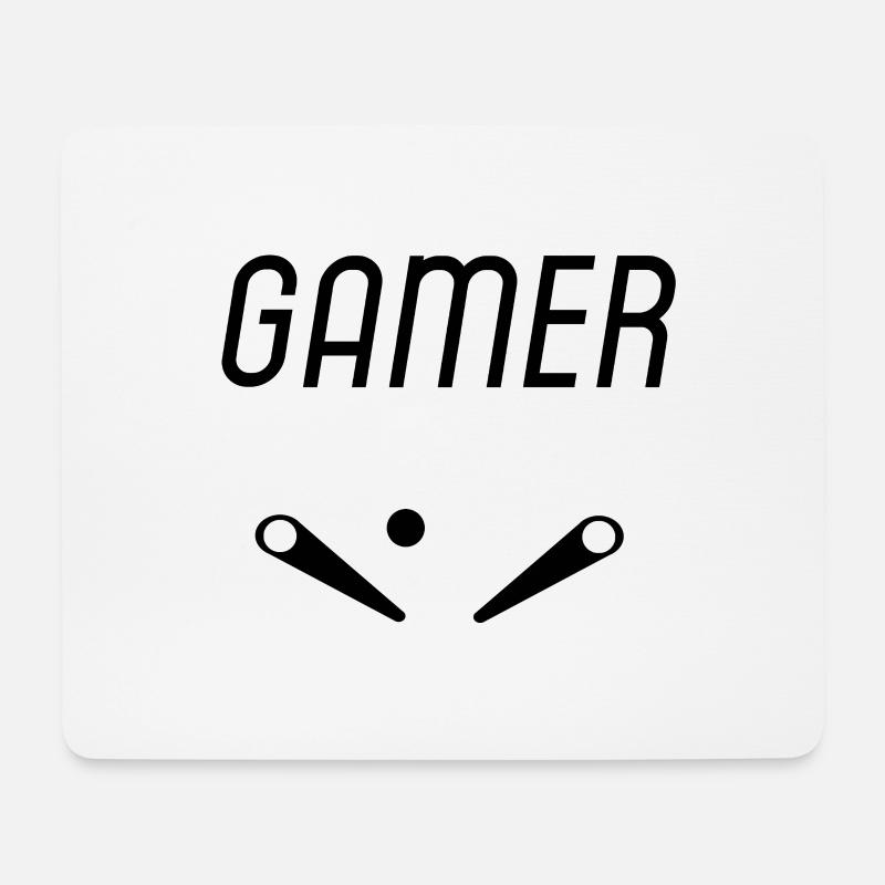 Pinball Gamer Flipper - Mousepad (Querformat) - Weiß