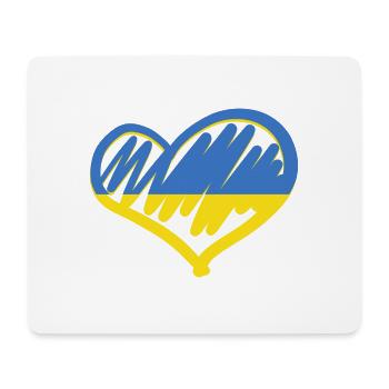 Love Ukraine Flag Wholeheartedly With Ukrainians - Mouse Pad (horizontal) - white - Front