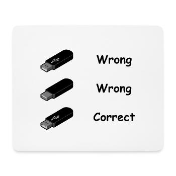 USB Stick Nerd Geek Computer Informatik Geschenk - Mousepad (Querformat) - Weiß - Vorne