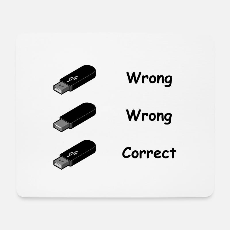 USB Stick Nerd Geek Computer Informatik Geschenk - Mousepad (Querformat) - Weiß
