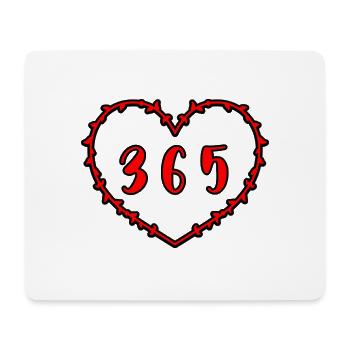 AMOUR LOVE 365 Tage im Jahr - Mousepad (Querformat) - Weiß - Vorne