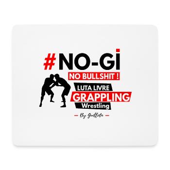 T-Shirt grappling / Jiu-jitsu "No-gi no bullshit" - Mousepad (Querformat) - Weiß - Vorne