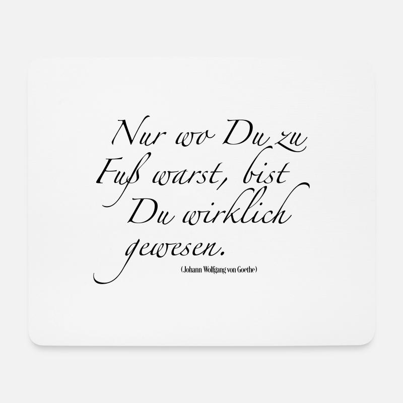Göthe zu Fuß - Mousepad (Querformat) - Weiß