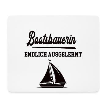 Bootsbauerin Ausbildung Bestanden Azubi Schiffbau - Mousepad (Querformat) - Weiß - Vorne