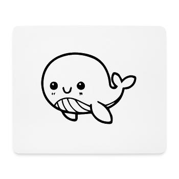 Süßer Wal Geschenk Idee - Mousepad (Querformat) - Weiß - Vorne