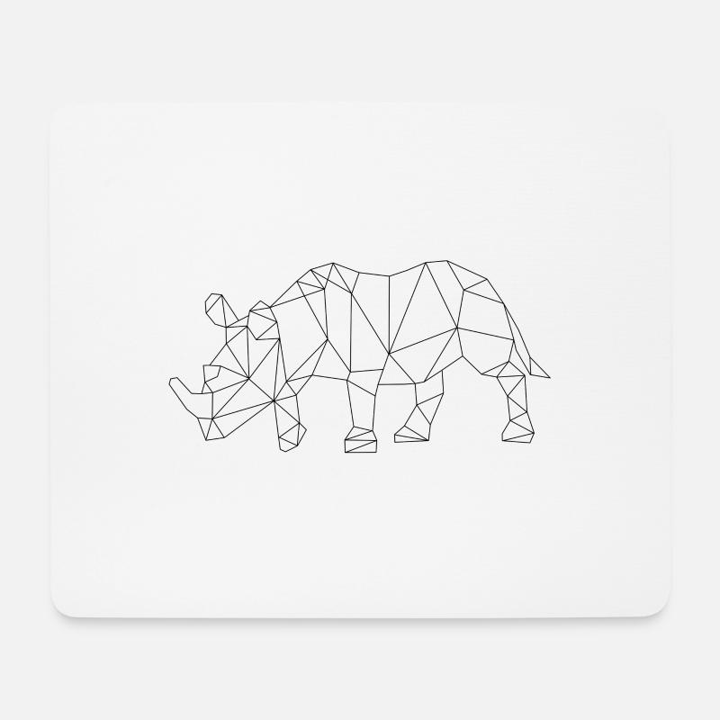 Rhinoceros - Mouse Pad (horizontal) - white