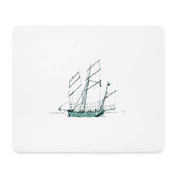 Grayhound Lugger - Mouse Pad (horizontal) - white - Front