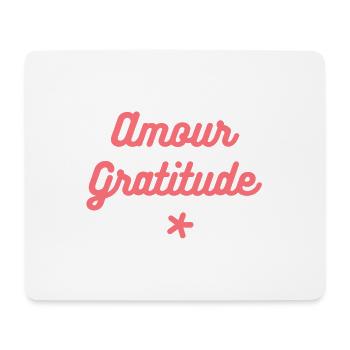 Amour & Gratitude - Tapis de souris (format paysage) - blanc - Devant